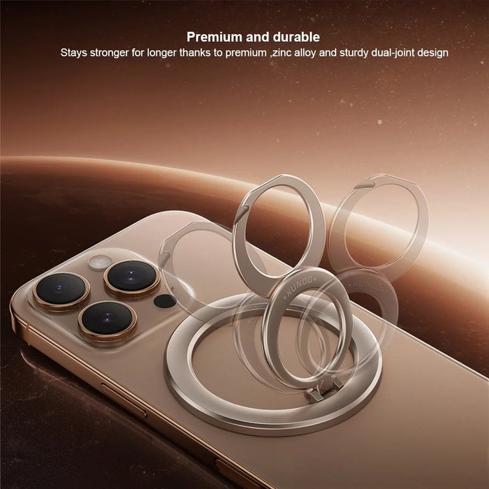 XUNDD XDHO-060 Magnetic Phone Ring Holder Portable Ring Grip Stand Adjustable Kickstand - Silver - 4
