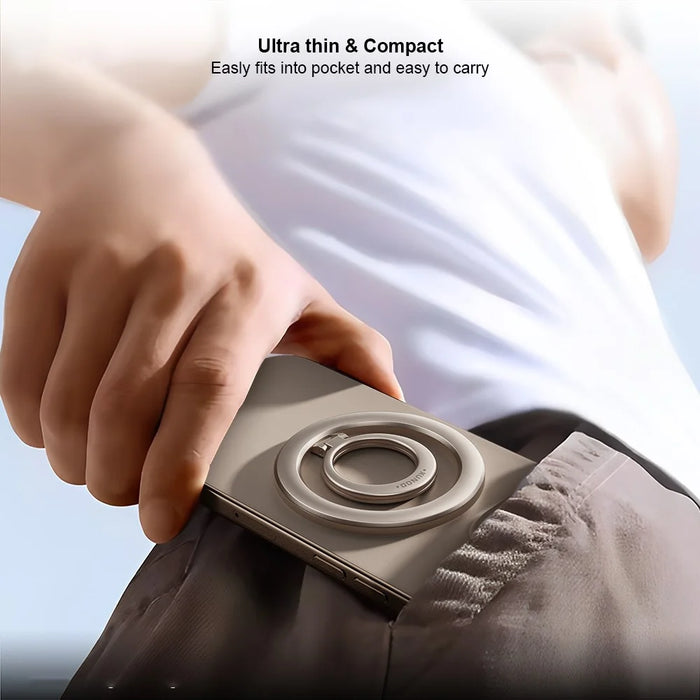 XUNDD XDHO-060 Magnetic Phone Ring Holder Portable Ring Grip Stand Adjustable Kickstand - Silver - 5