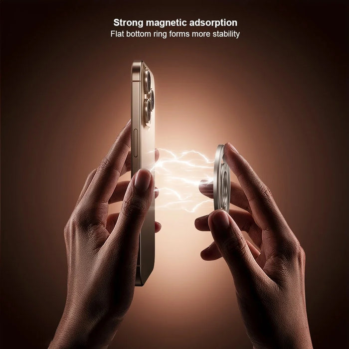 XUNDD XDHO-060 Magnetic Phone Ring Holder Portable Ring Grip Stand Adjustable Kickstand - Silver - 7