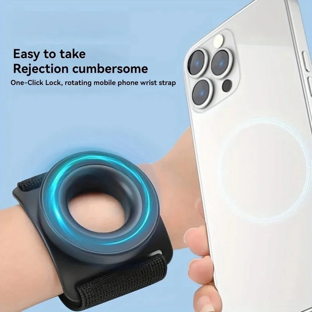 Magnetic Armband Phone Holder for iPhone 12-16 and Android Phone 360° Rotation Wristband Phone Mount - 6