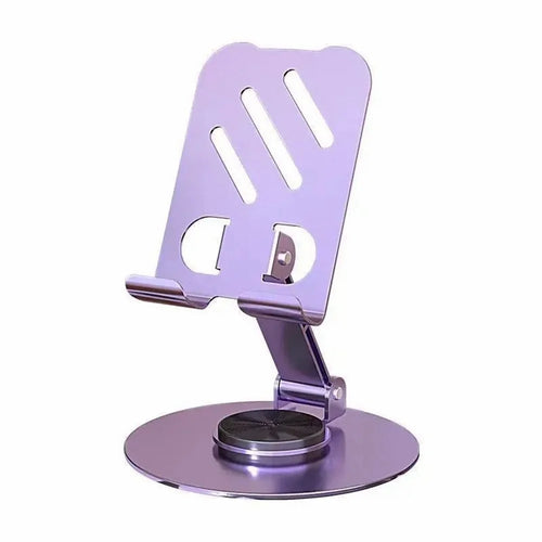 Adjustable Desktop Tablet Phone Holder Foldable 360° Rotating Phone Mount Bracket - Purple - 1