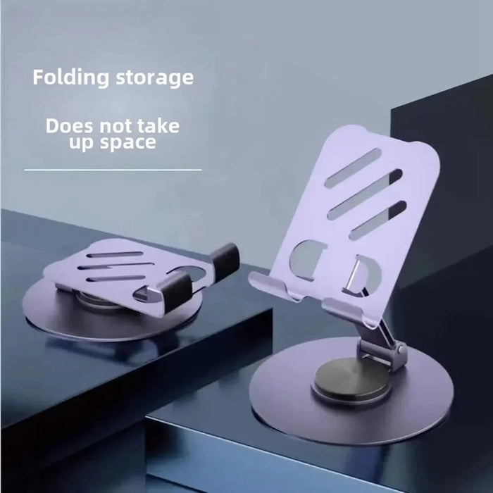 Adjustable Desktop Tablet Phone Holder Foldable 360° Rotating Phone Mount Bracket - Purple - 6