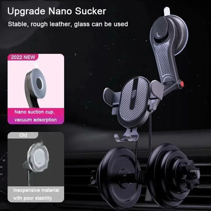 K03B Car Phone Holder Windscreen Dashboard 360° Rotation Suction Cup Mobile Phone Mount - 5