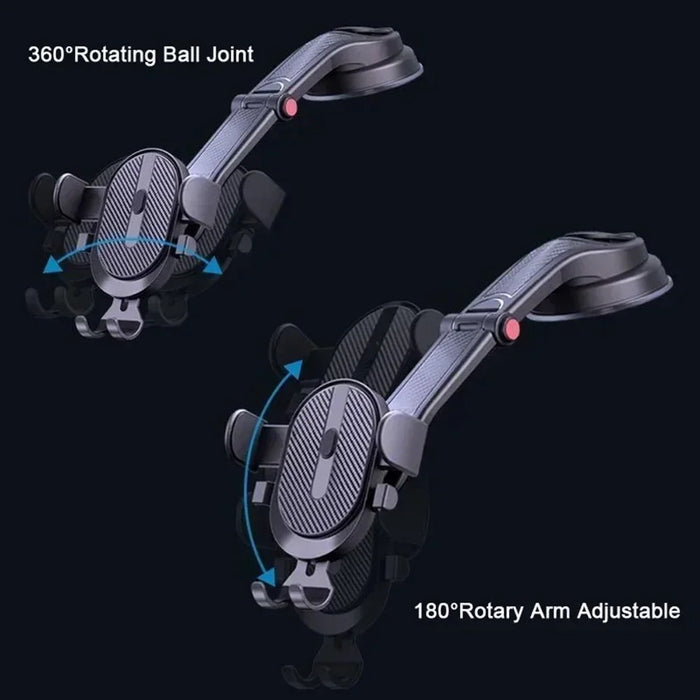 K03B Car Phone Holder Windscreen Dashboard 360° Rotation Suction Cup Mobile Phone Mount - 6