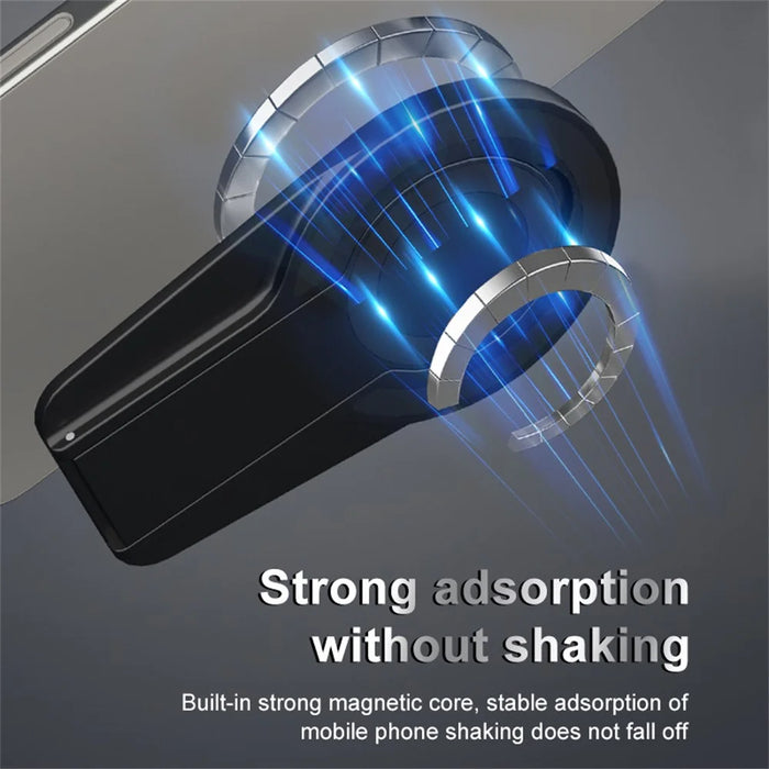 Dual-Side Magnetic Foldable Stand For Phones Tablets Compact Adjustable Viewing Angles Desktop Holder - Silver - 6