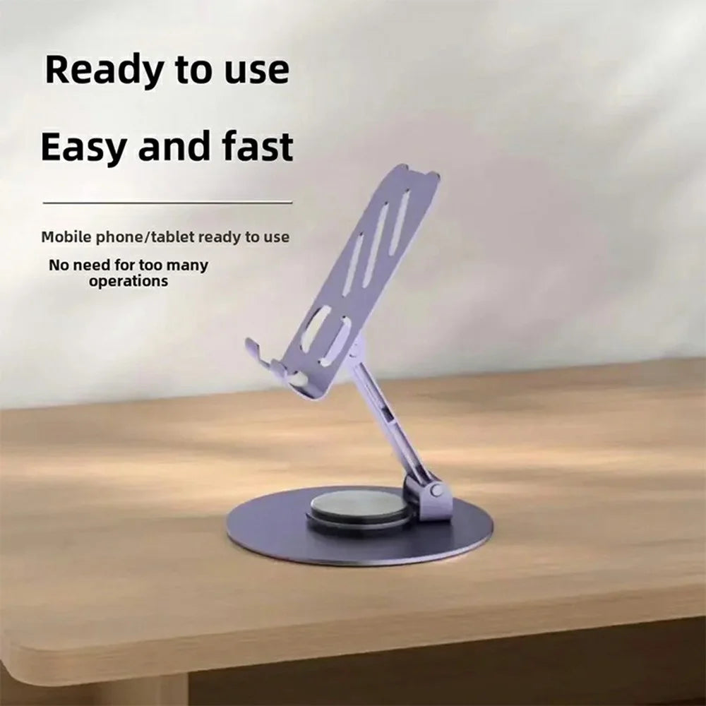 002 Metal Hollow Cooling Stand Rotatable Folding Cell Phone Lazy Bracket for Live Streaming - 4