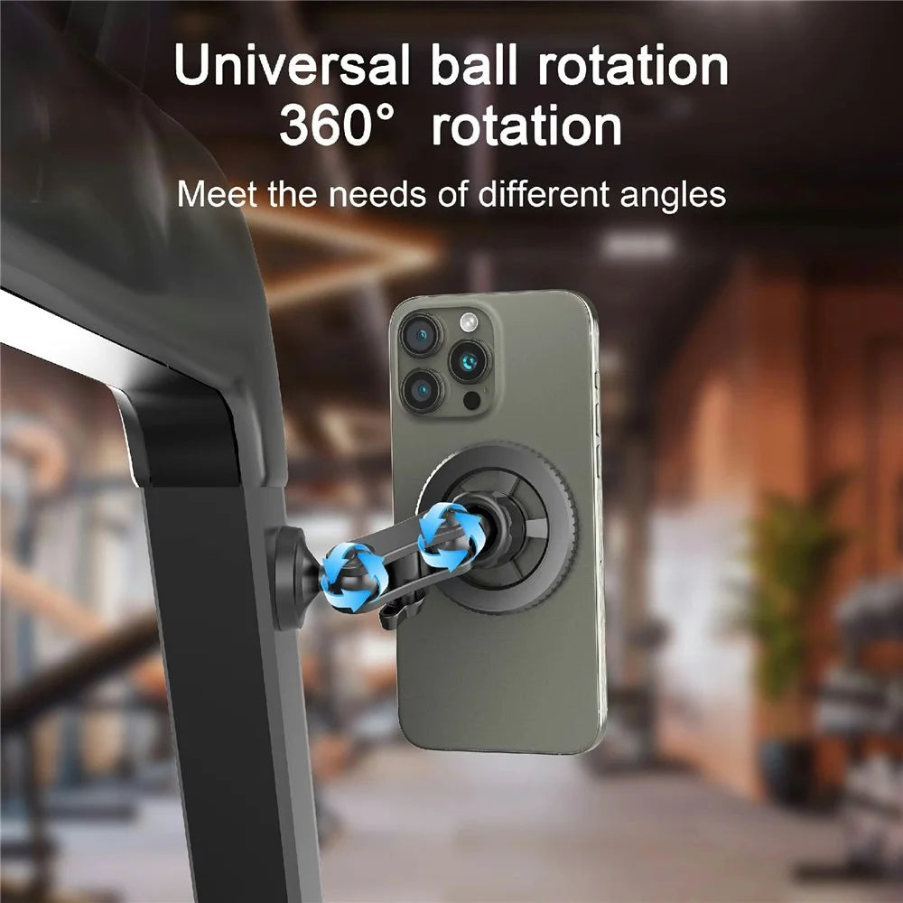 X036 Phone Holder with Magnetic Base Dual Ball Joint Arm Hands Free Bracket - 2