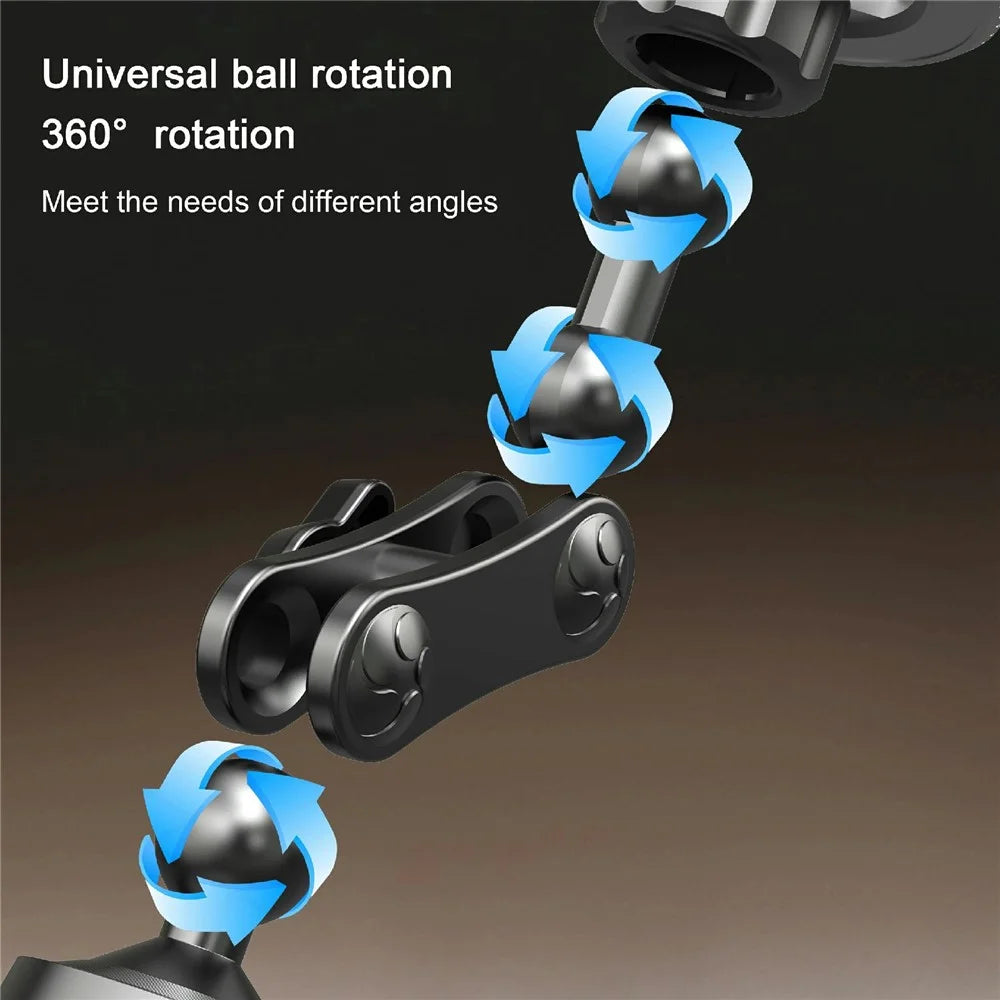 X036 Phone Holder with Magnetic Base Dual Ball Joint Arm Hands Free Bracket - 5