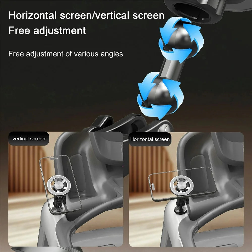 X036 Phone Holder with Magnetic Base Dual Ball Joint Arm Hands Free Bracket - 6