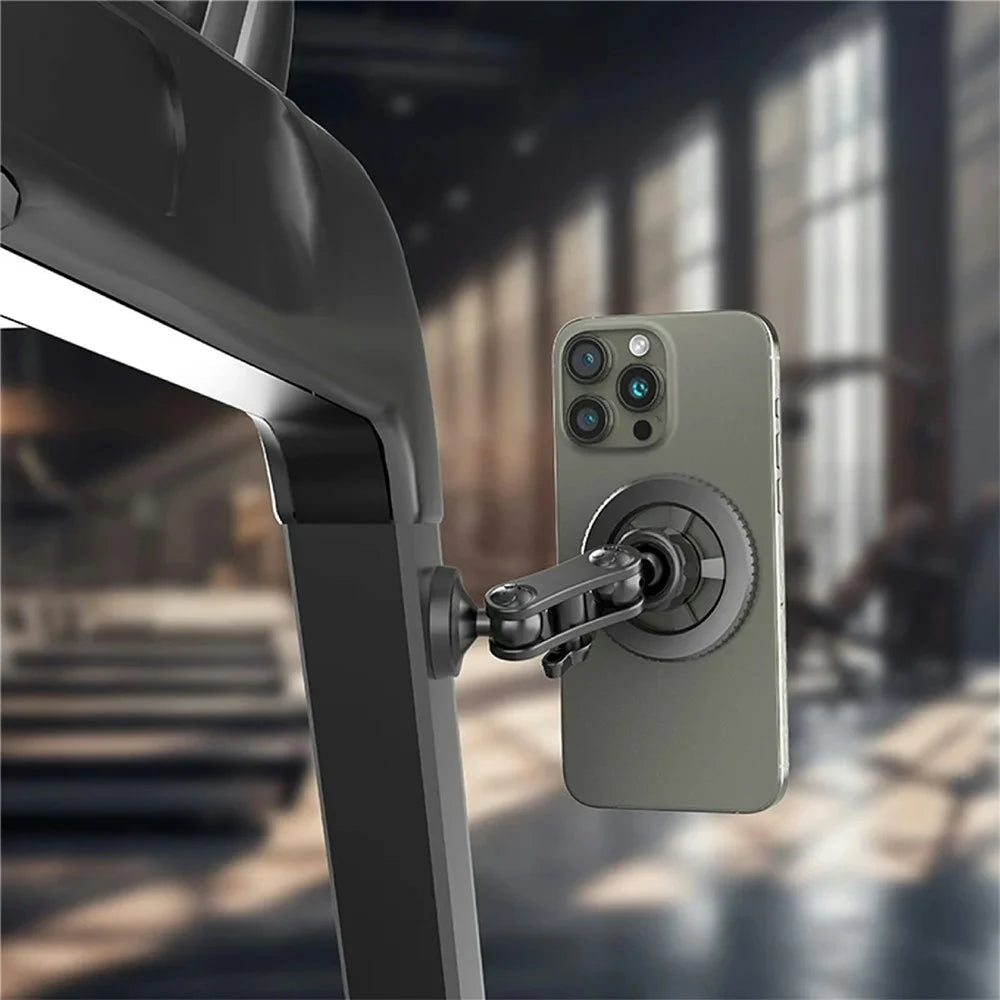 X036 Phone Holder with Magnetic Base Dual Ball Joint Arm Hands Free Bracket - 7