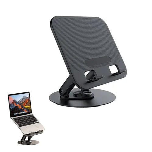 JMARY MK-85 Laptop Tablet Rotatable Foldable Stand Adjustable Dual-Axis Carbon Steel Base Notebook Holder - 1