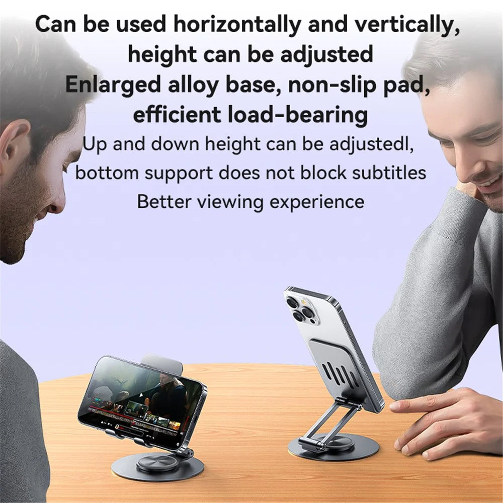 YESIDO C299 Desktop Stand 360 Degree Rotatable Phone Holder Foldable Aluminum Alloy Bracket - 4