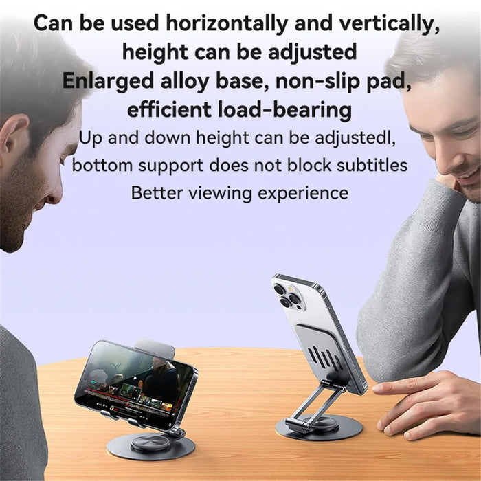 YESIDO C299 Desktop Stand 360 Degree Rotatable Phone Holder Foldable Aluminum Alloy Bracket - 4