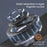 Tri-Fold Magnetic Kickstand Adjustable Angle Phone Metal Ring Holder - Black - 4
