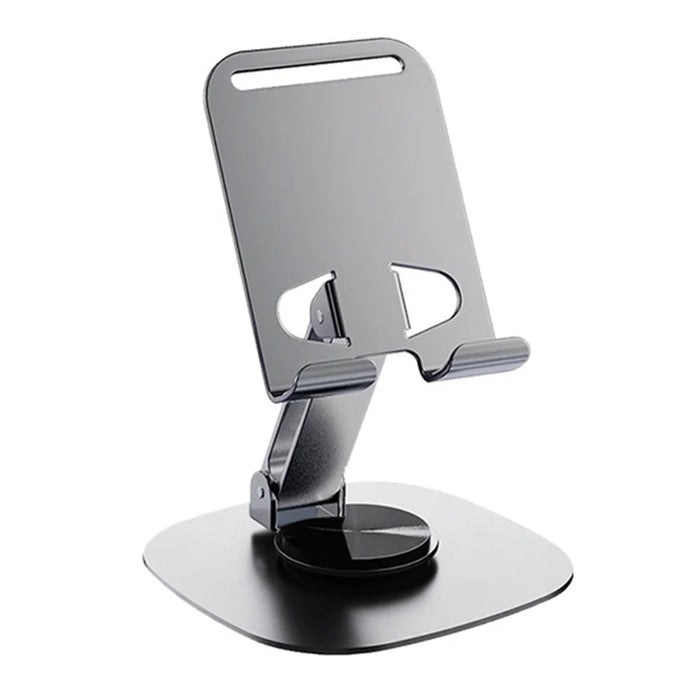 Portable Folding Phone Holder Desktop Stand Carbon Steel 360 Degree Rotation Tablet Bracket - Grey - 1