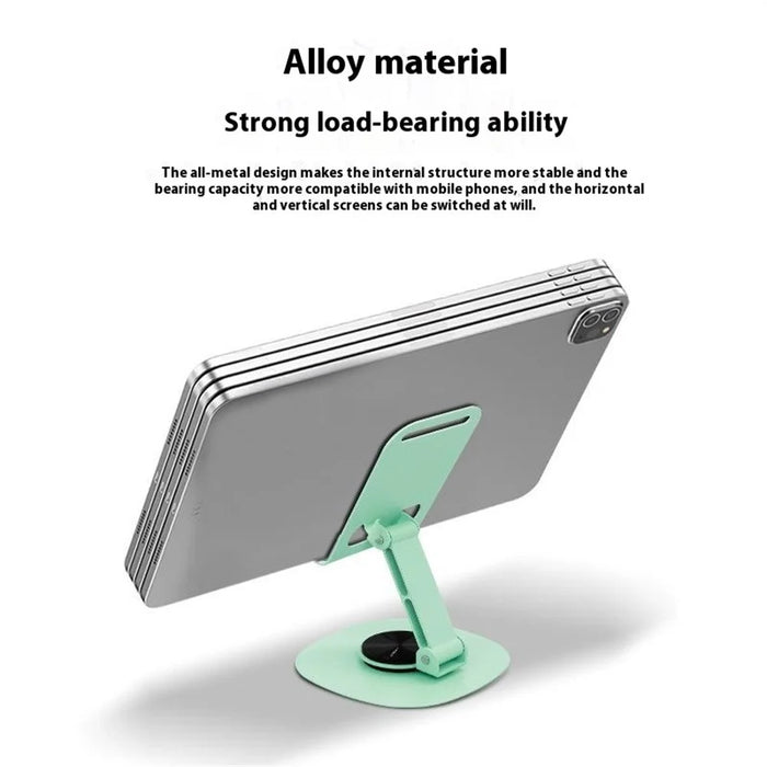 Portable Folding Phone Holder Desktop Stand Carbon Steel 360 Degree Rotation Tablet Bracket - Grey - 7