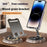 360° Rotating Foldable Phone Stand Desk Holder Wood Grain Base Universal Smartphone Support - 4