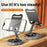 360° Rotating Foldable Phone Stand Desk Holder Wood Grain Base Universal Smartphone Support - 5