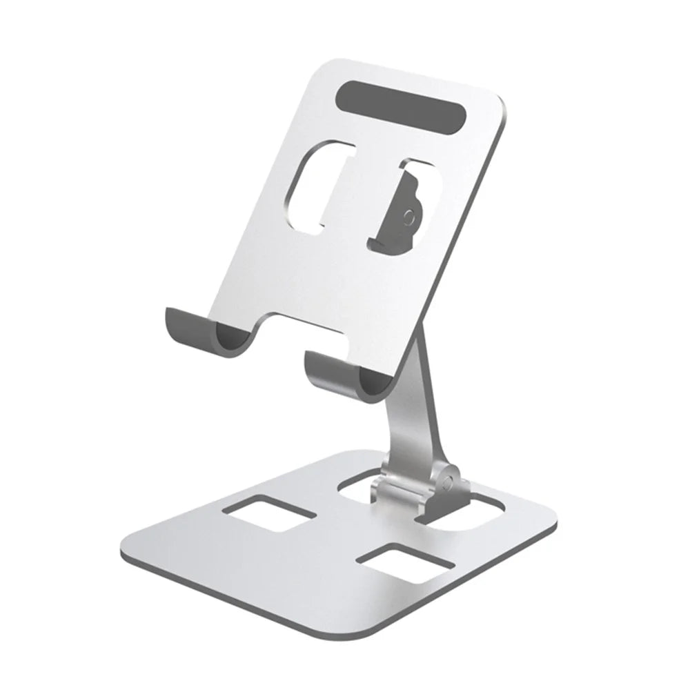 Universal Foldable Desktop Mobile Phone Tablet Holder Bracket Lazy Adjustable Aluminum Alloy Cellphone Stand - 1