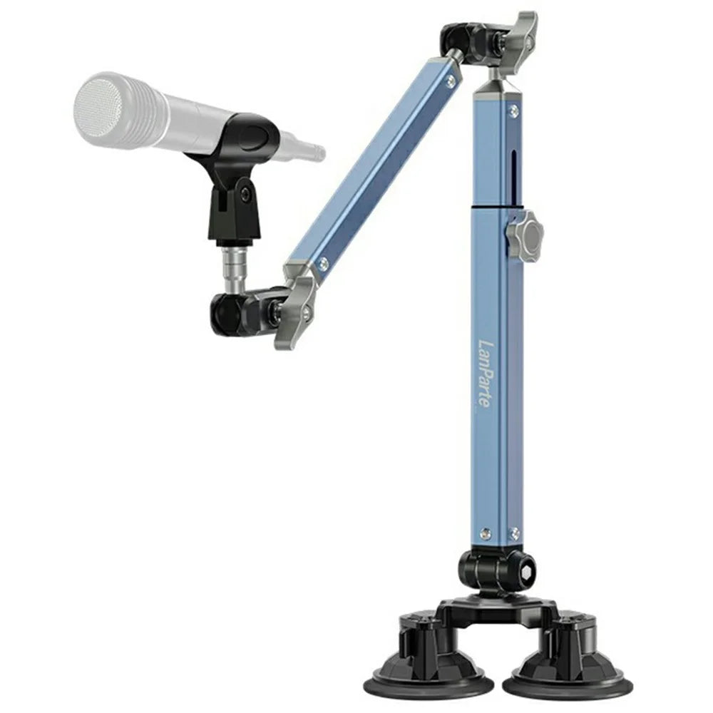LANPARTE DMS-02 Three Sections Adjustable Heavy Duty Microphone Boom Arm Stand with Suction Cups - Blue - 1
