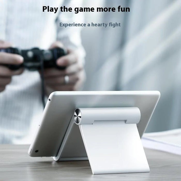 HSZJ0001 Adjustable Angle Plastic Portable Foldable Desktop Stand for Smartphones Tablets - Black - 3
