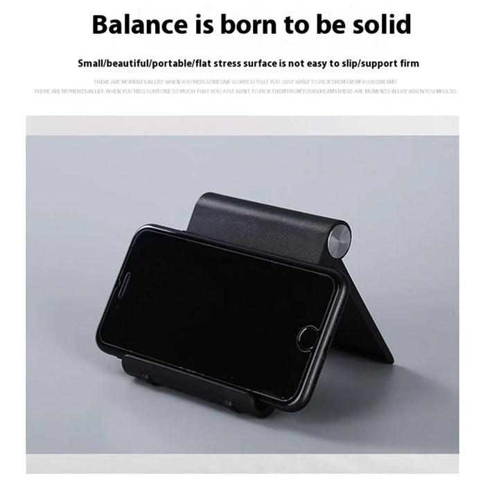 HSZJ0001 Adjustable Angle Plastic Portable Foldable Desktop Stand for Smartphones Tablets - Black - 5