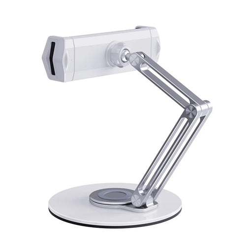 BONERUY L07 For Phone Tablet Desktop Stand 360 Degree Rotation Foldable Aluminum Alloy Lazy Holder - White - 1