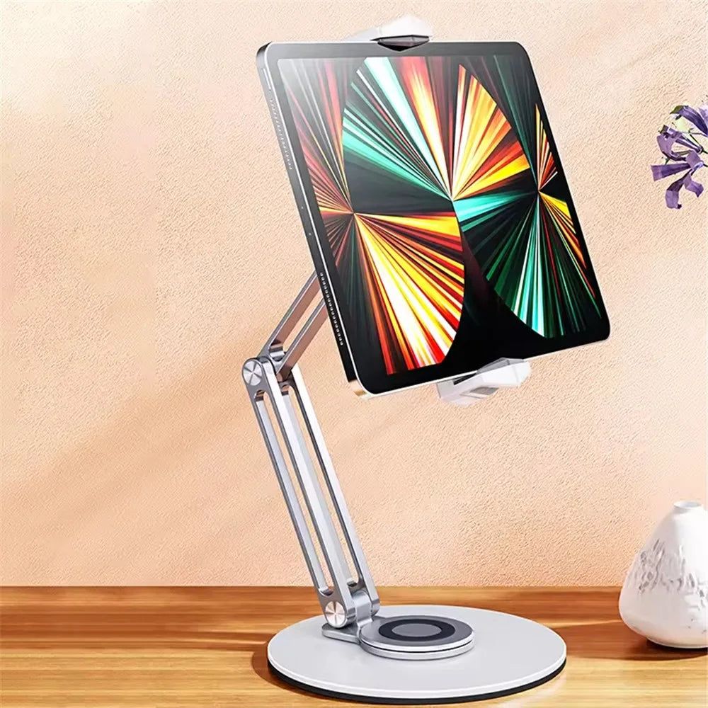 BONERUY L07 For Phone Tablet Desktop Stand 360 Degree Rotation Foldable Aluminum Alloy Lazy Holder - White - 2