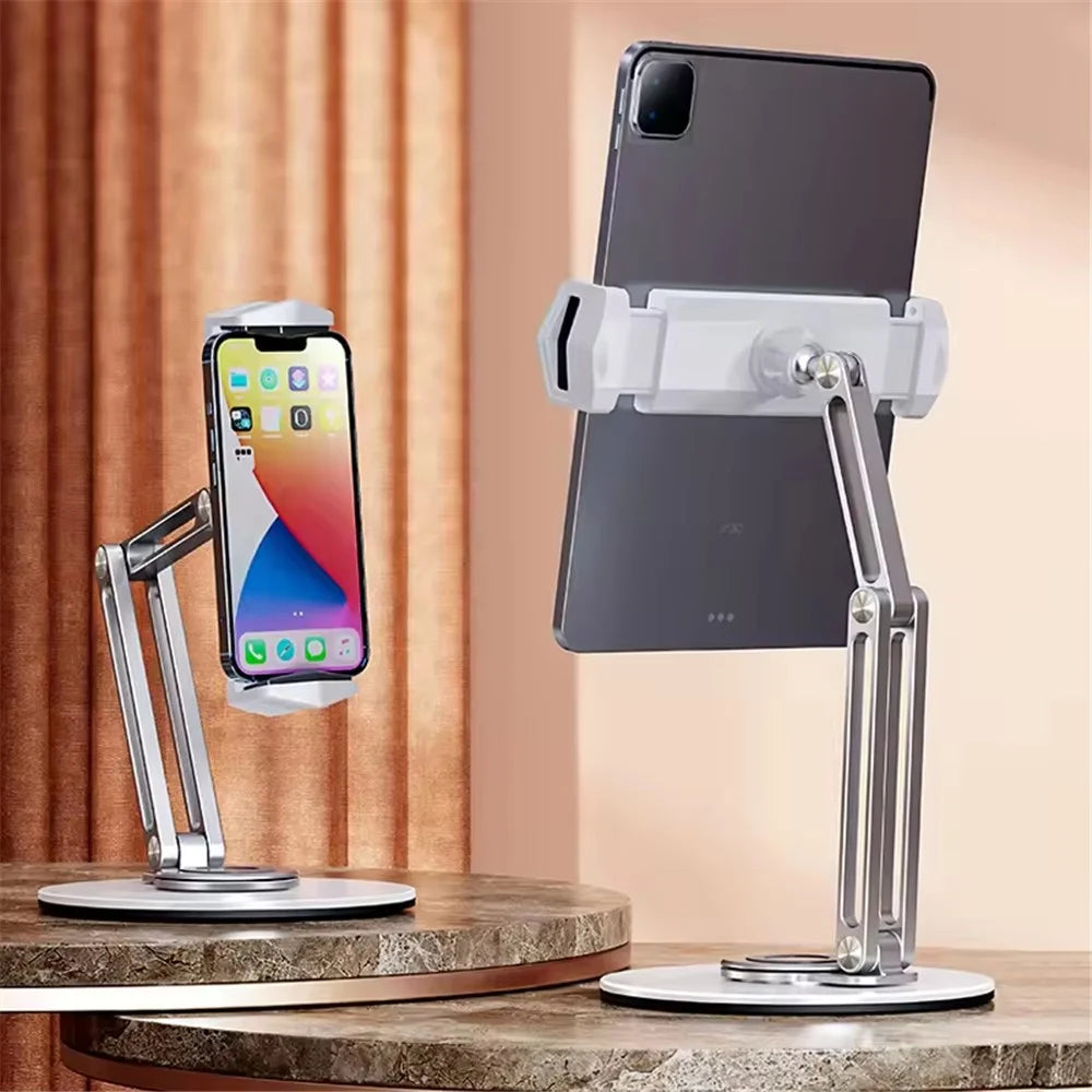 BONERUY L07 For Phone Tablet Desktop Stand 360 Degree Rotation Foldable Aluminum Alloy Lazy Holder - White - 5