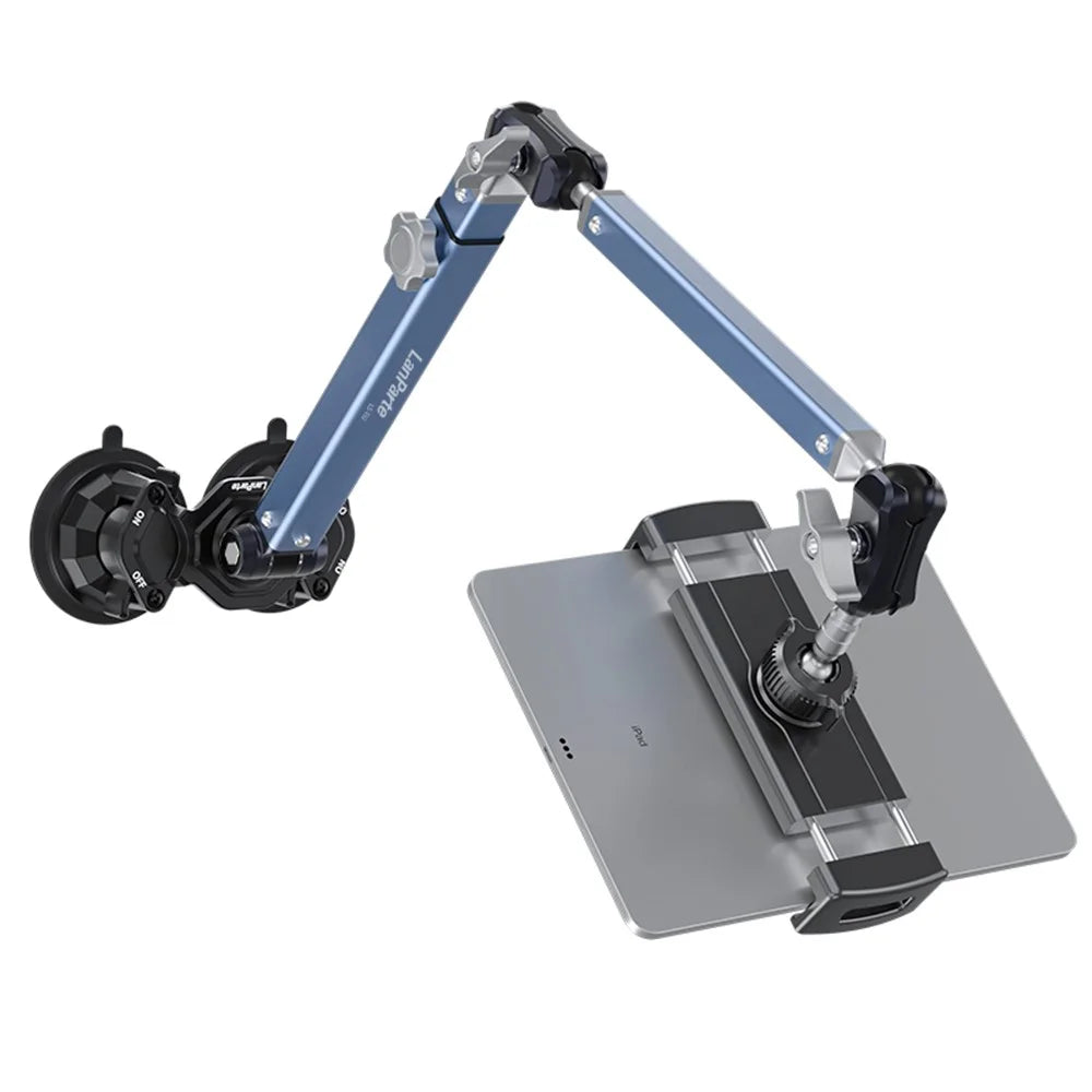 LANPARTE LS-T02 Dual Suction Cup Tablet Stand Angle Adjustable Foldable Desktop Phone Bracket - 1