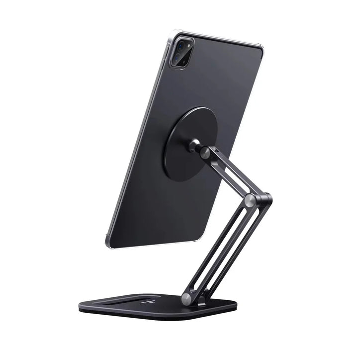 BONERUY C47 Magnetic Tablet Stand Dual Arm Foldable Aluminum Alloy Desktop Mount Holder - Black - 3