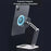 BONERUY C47 Magnetic Tablet Stand Dual Arm Foldable Aluminum Alloy Desktop Mount Holder - Black - 4