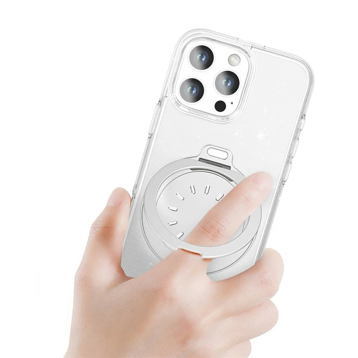 Aluminum Phone Stand with Aroma Diffuser and Mirror - White - 4