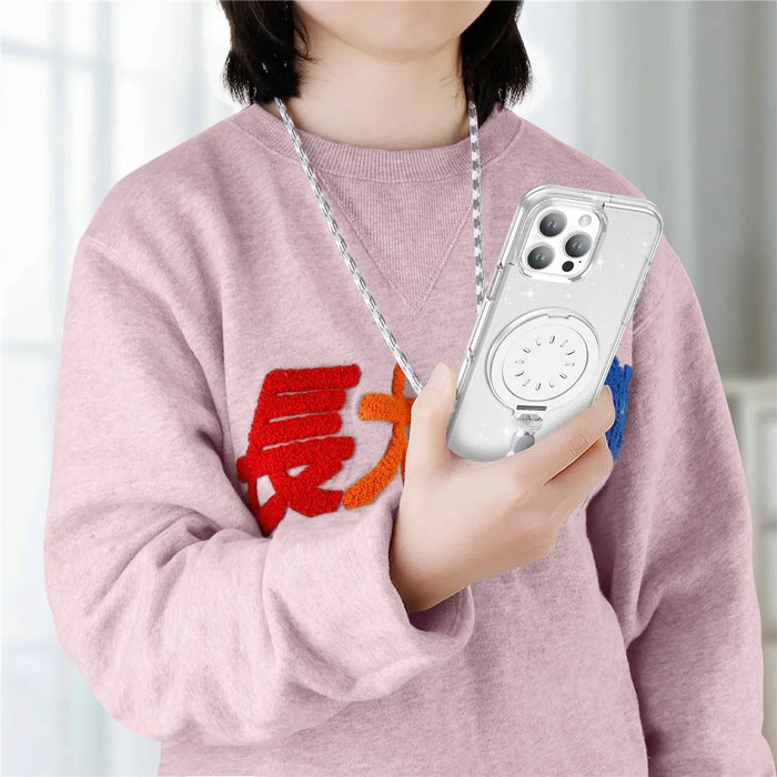 Aluminum Phone Stand with Aroma Diffuser and Mirror - White - 5