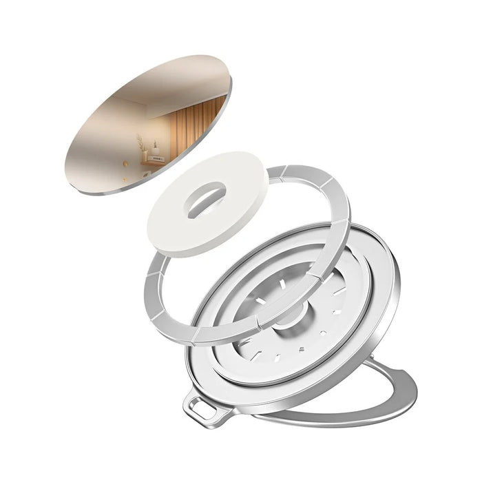 Aluminum Phone Stand with Aroma Diffuser and Mirror - White - 7