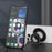 Foldable Metal Kickstand Carbon Fiber Texture Double-Sided Magnetic Holder - Black - 5