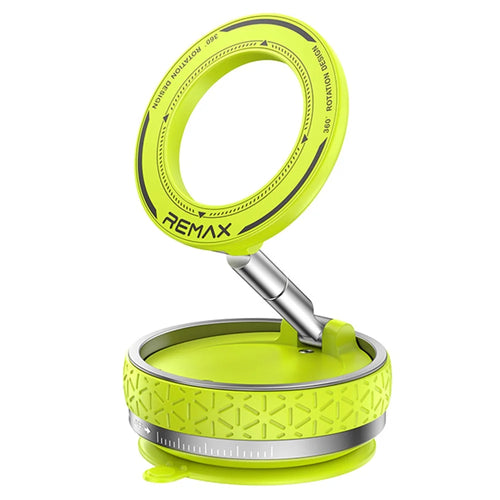 REMAX RM-C51 Multi-Function Vacuum Suction Cup Rotating Magnetic Phone Holder for Car Home Office Travel - Green - 1