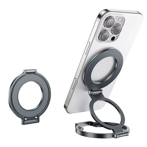 T15 2 in 1 Magnetic Phone Stand Ring Holder Foldable Aluminum Alloy Bracket for iPhone  /  iPad - 1