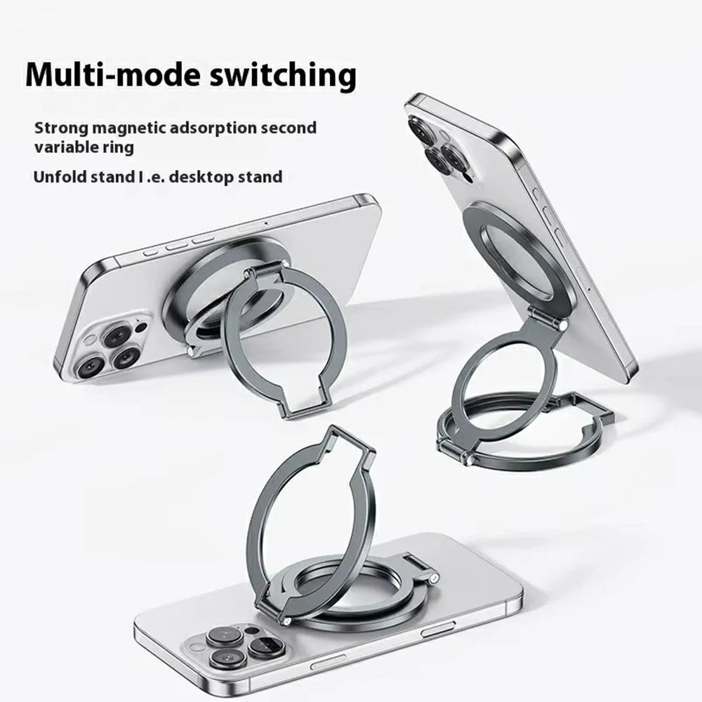 T15 2 in 1 Magnetic Phone Stand Ring Holder Foldable Aluminum Alloy Bracket for iPhone  /  iPad - 4