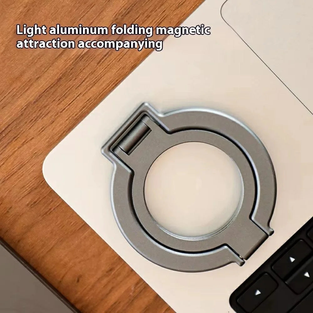 T15 2 in 1 Magnetic Phone Stand Ring Holder Foldable Aluminum Alloy Bracket for iPhone  /  iPad - 5