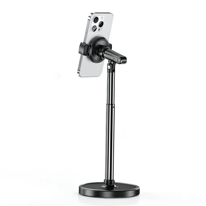 T16 Rotating Extendable Desktop Phone Holder Livestream Vlog Recording Adjustable Stand - Black - 1