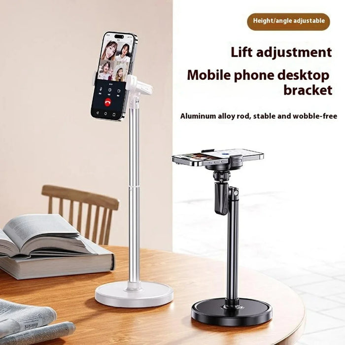 T16 Rotating Extendable Desktop Phone Holder Livestream Vlog Recording Adjustable Stand - Black - 6