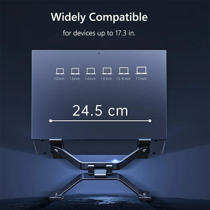 P70 X Shape Aluminum Alloy Stand for Laptop / Tablet Height Adjustable Foldable Cooling Bracket - Silver - 3