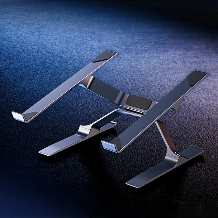 P70 X Shape Aluminum Alloy Stand for Laptop / Tablet Height Adjustable Foldable Cooling Bracket - Silver - 6