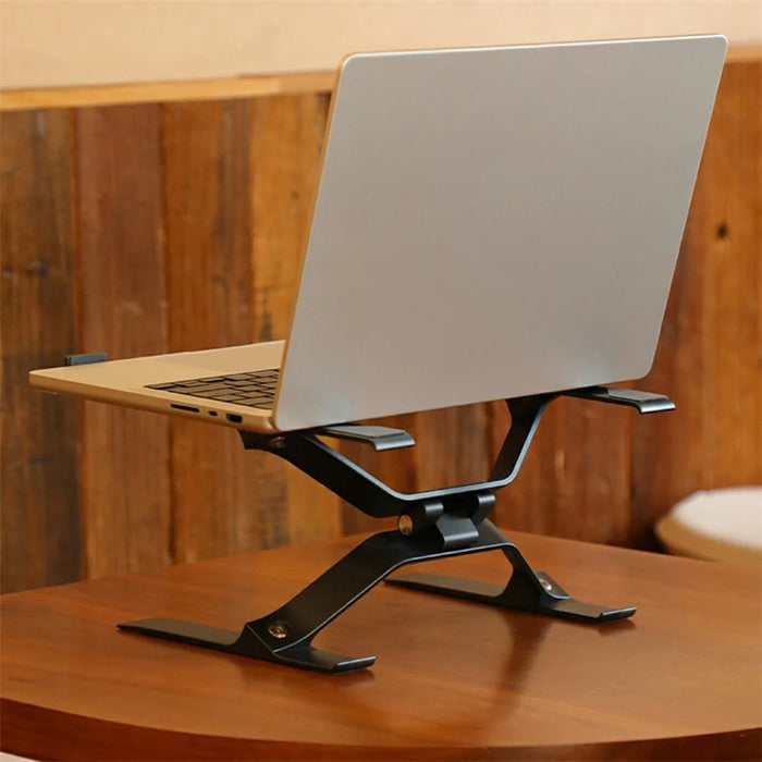 P70 X Shape Aluminum Alloy Stand for Laptop / Tablet Height Adjustable Foldable Cooling Bracket - Silver - 7