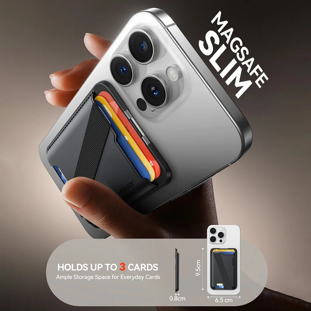 JOYROOM JR-ZS432 Phone Back Card Bag Kickstand Magnetic Card Holder with Hand Grip Strap - 2