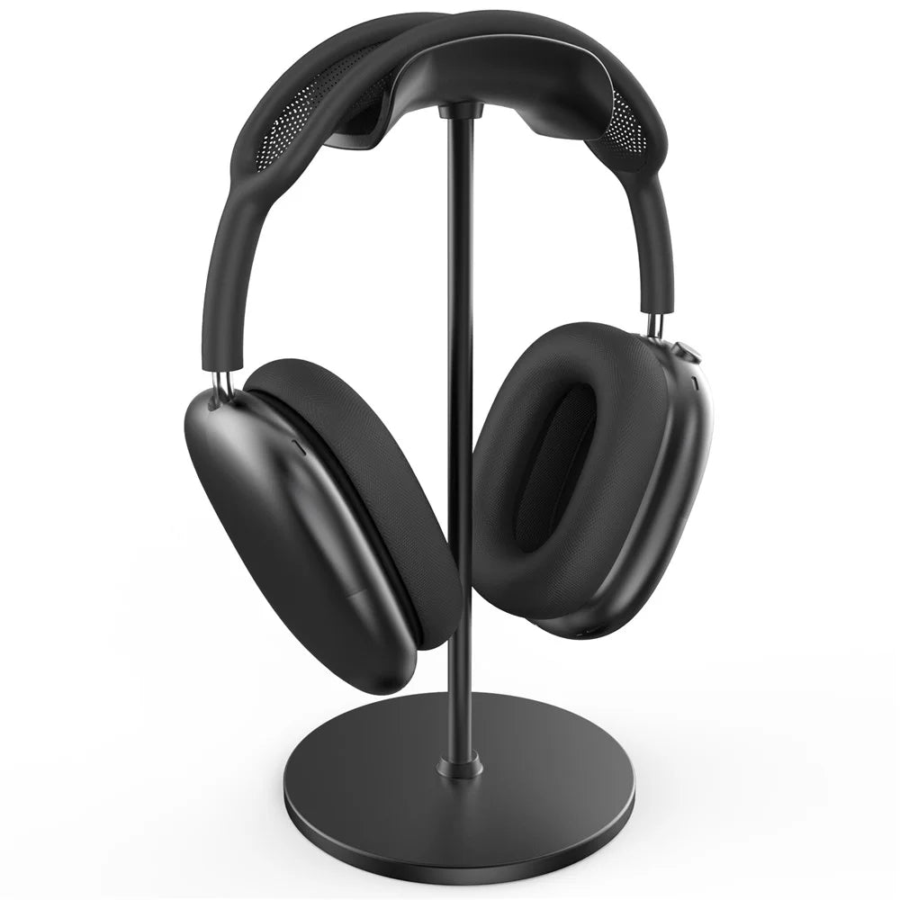AHASTYLE WG120 Headphones Stand For AirPods Max / Beats Aluminum Non-Slip Detachable Headset Holder - Black - 1