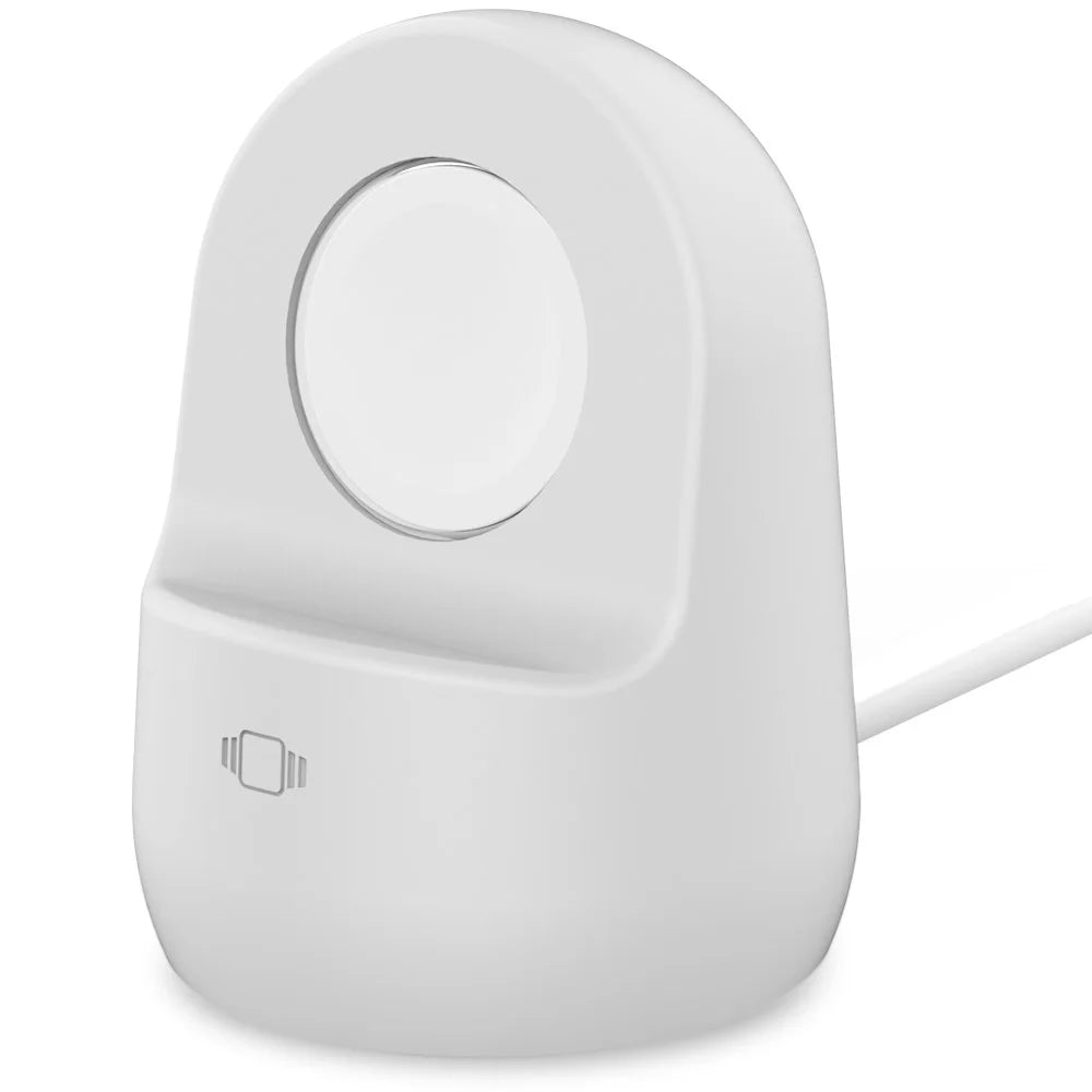 AHASTYLE PT63 Charging Stand for Apple Watch Holder Non Slip Base Silicone Charger Dock - White - 2