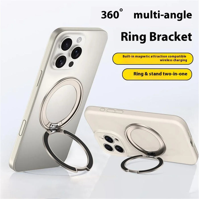 Q5 Adhesive Magnetic Ring Stand Holder Rotation Cell Phone Grip - Black - 3