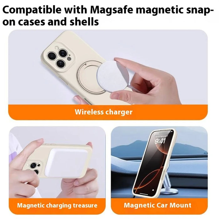 Q5 Adhesive Magnetic Ring Stand Holder Rotation Cell Phone Grip - Black - 6